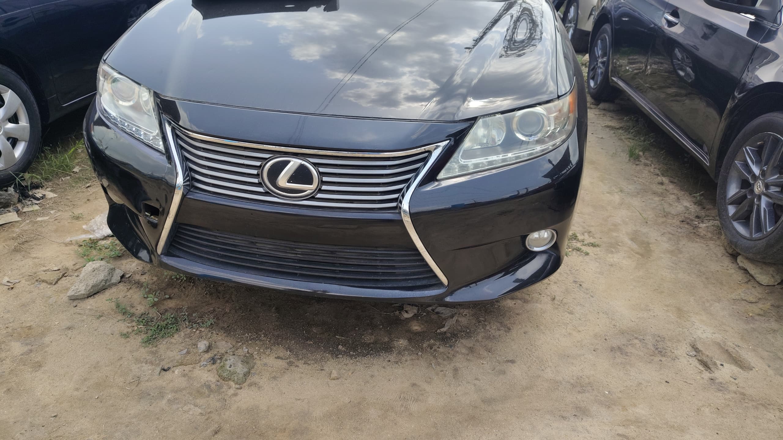 Lexus ES 350 in obsidian black — front view, available at Sabfatex Autos, Port Harcourt